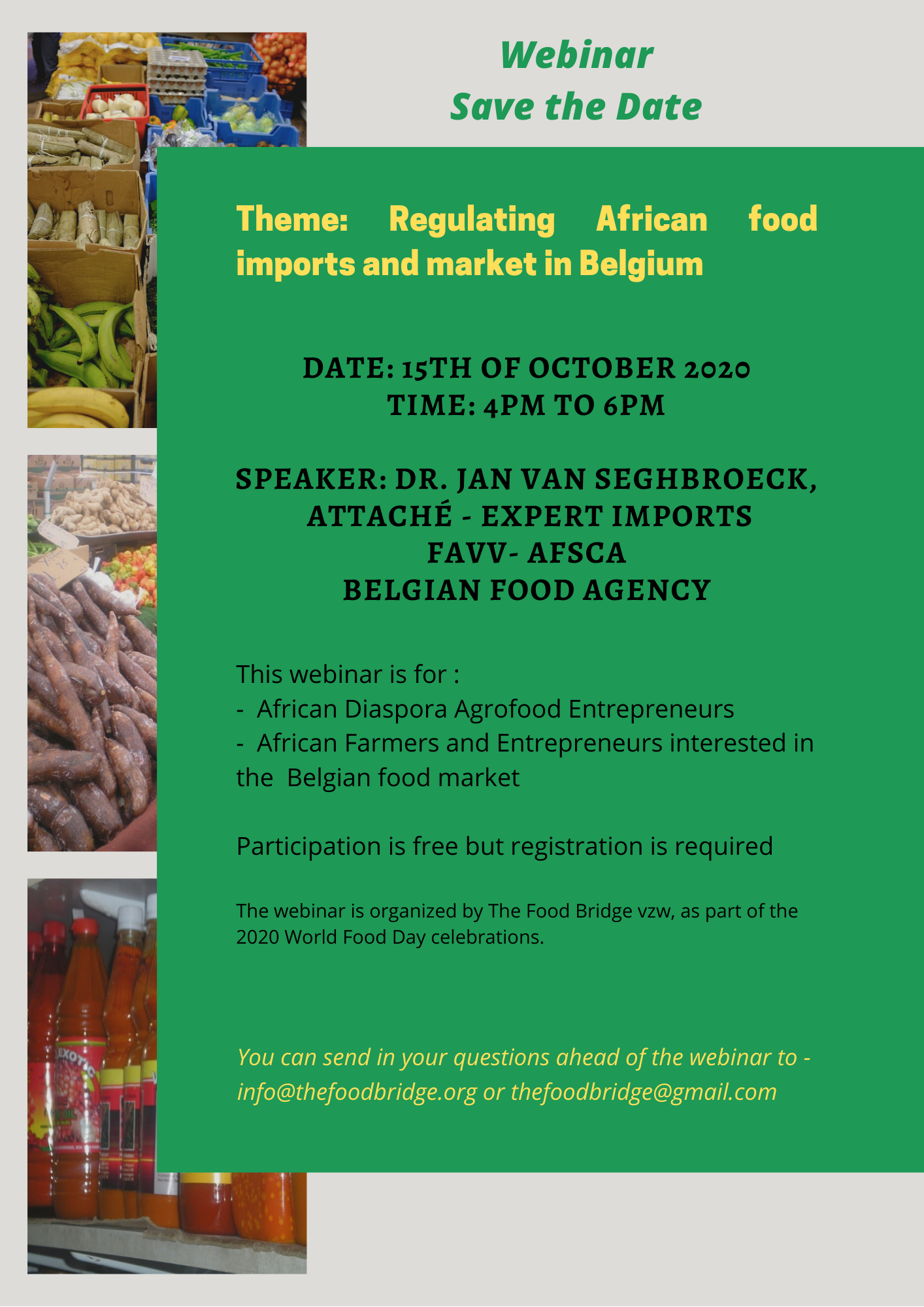 African food imports in Belgium